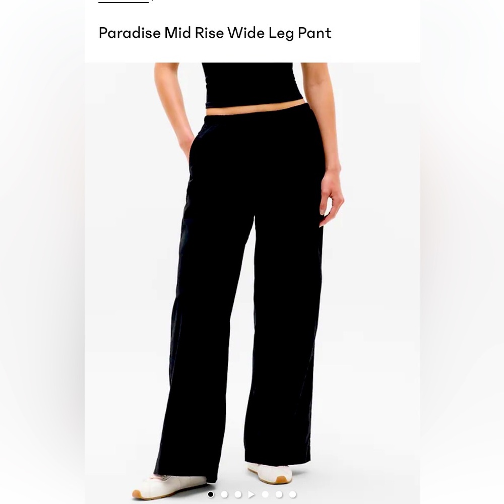 Athleta Paradise Black Wide Leg Pants Medium Tall